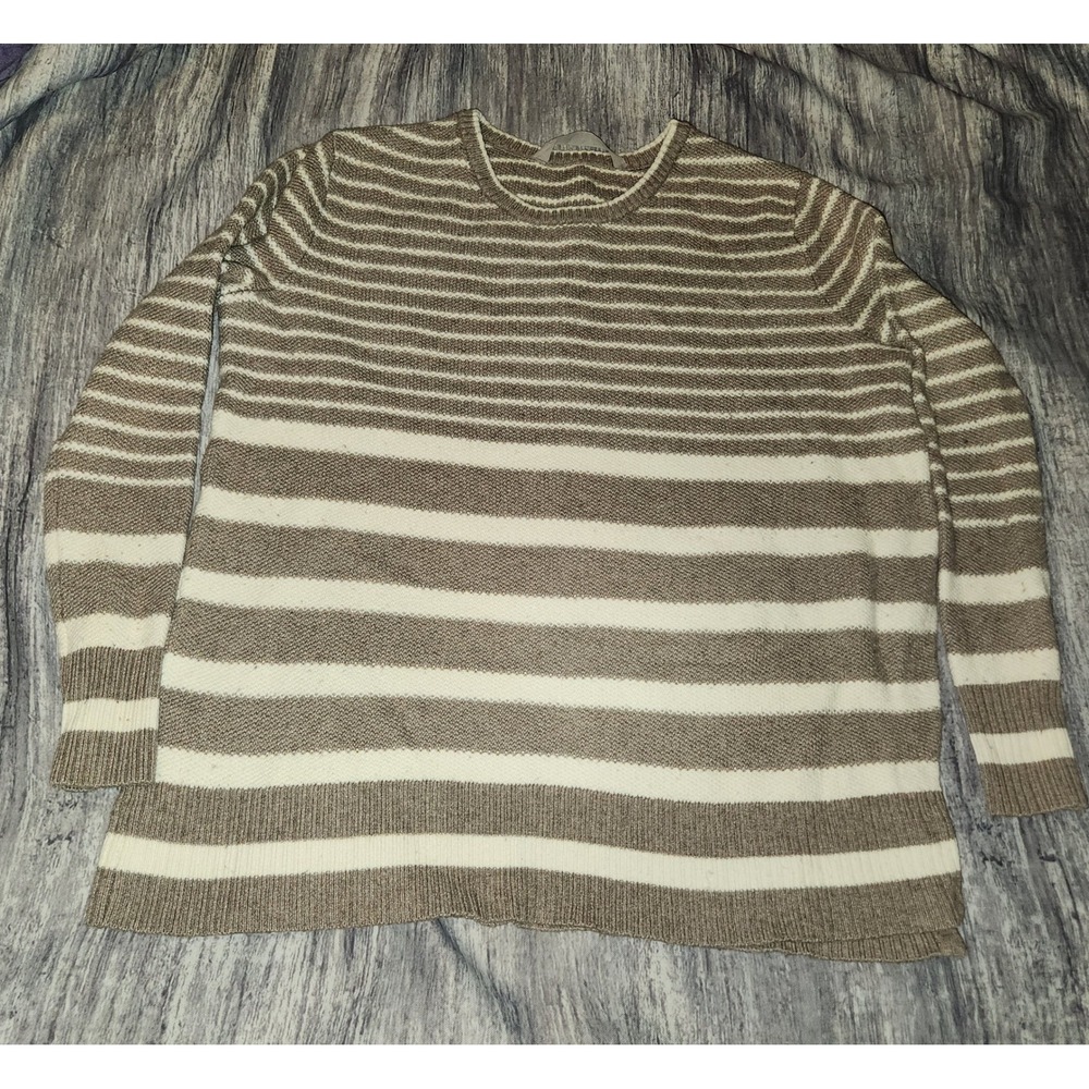 Athleta Merino Wool Blend Striped Knit Sweater Long Sleeve‎ Women's XS